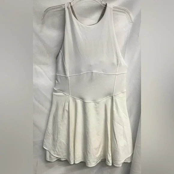 Lululemon Court Crush Tennis Dress White Built in Bra Size 10 - Picture 3 of 8